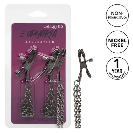CALEXOTICS - EUPHORIA PINZAS PEZONES CON CADENA 14,5 CM CALEXOTICS