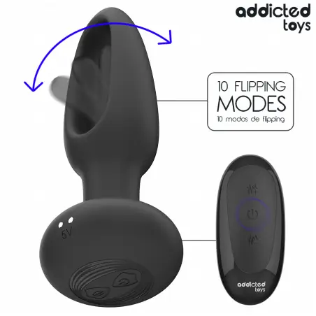 Plug Anal con Lengua Vibradora y Control Remoto - 10 Modos