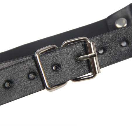 SUBBLIME - 953720 PINZAS PARA EL PECHO CON CORREA DE CUERO BONDAGE NEGRO TALLA ÚNICA SUBBLIME FETISH