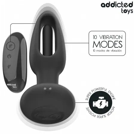 Plug Anal con Lengua Vibradora y Control Remoto - 10 Modos