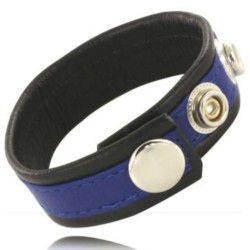 LEATHER BODY - CORREA DE CUERO AJUSTABLE PARA PENE AZUL-NEGRA LEATHER BODY