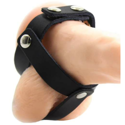 OHMAMA FETISH - FUNDA CUERO DE CASTIDAD PARA TESTÍCULOS OHMAMA FETISH