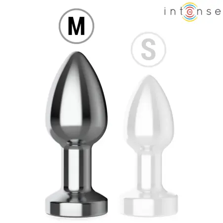 Plug Anal Talla M de Metal Vibrador con Luces LED Multicolor