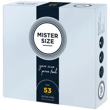 Preservativos Talla M 53 mm (36 Unidades) | Mister Size