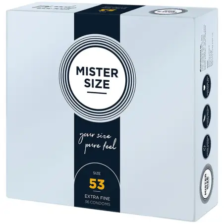 Preservativos Talla M 53 mm (36 Unidades) | Mister Size