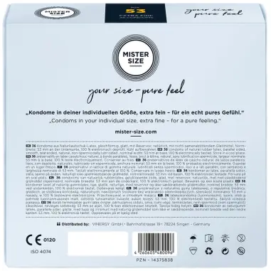 Preservativos Talla M 53 mm (36 Unidades) | Mister Size
