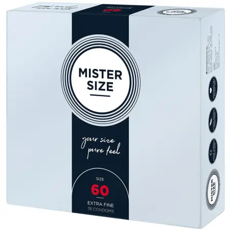Preservativos Talla XL 60 mm (36 Unidades) | Mister Size