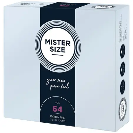 Preservativos Talla XXL 64 mm (36 Unidades) | Mister Size
