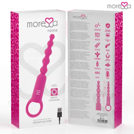 Ronie Potente Rosario Anal Control Remoto Rosa | Moressa
