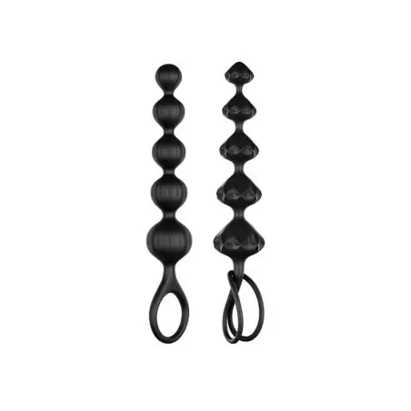 Love Beads Negro - Efecto Calor y Silicona Suave | Satisfyer