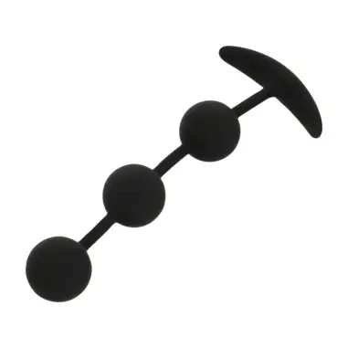 Harry Rosario Anal 3 Esferas Silicona 14 cm | Black&silver