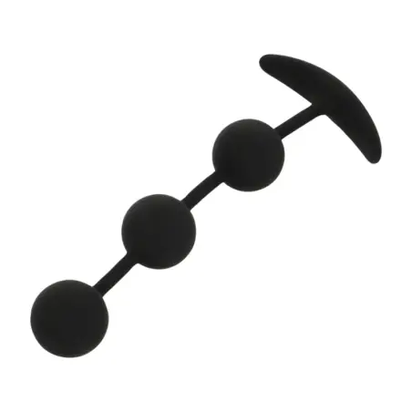 Harry Rosario Anal 3 Esferas Silicona 14 cm | Black&silver