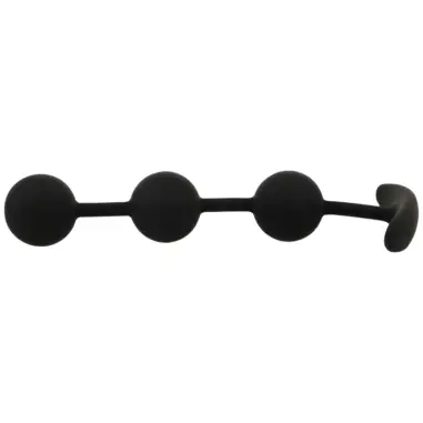 Harry Rosario Anal 3 Esferas Silicona 14 cm | Black&silver