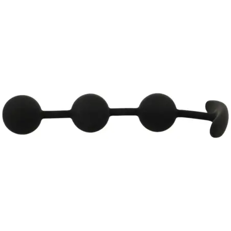 Harry Rosario Anal 3 Esferas Silicona 14 cm | Black&silver