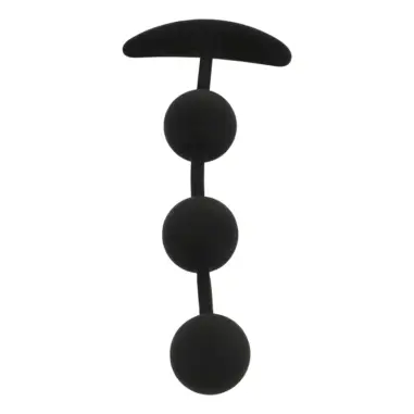 Harry Rosario Anal 3 Esferas Silicona 14 cm | Black&silver