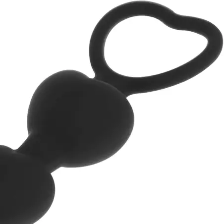 Mila Cadena Anal de Corazones 18 cm | Black&silver
