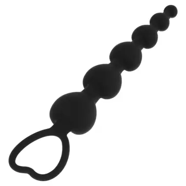 Mila Cadena Anal de Corazones 18 cm | Black&silver