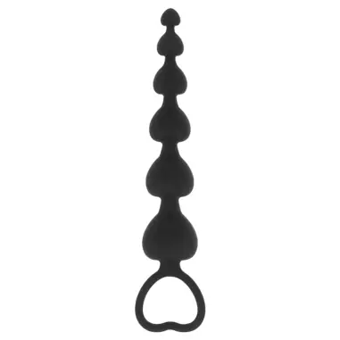 Mila Cadena Anal de Corazones 18 cm | Black&silver