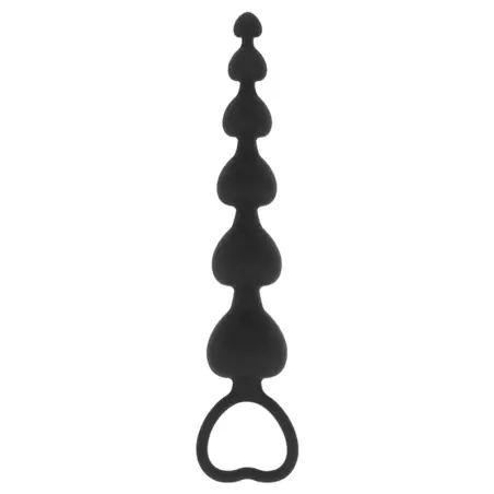 Mila Cadena Anal de Corazones 18 cm | Black&silver