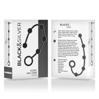 Korg Rosario Anal Iniciacion Silicona 21 cm | Black&silver