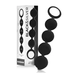 BLACK&SILVER - LENNON ROSARIO ANAL 4 ESFERAS SILICONA 15 CM 2