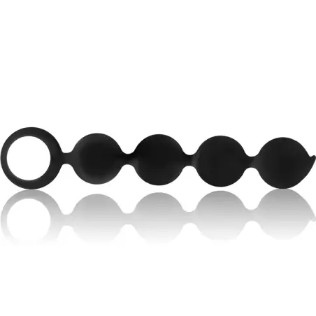 Lennon Rosario Anal 4 Esferas Silicona 15 cm | Black&silver