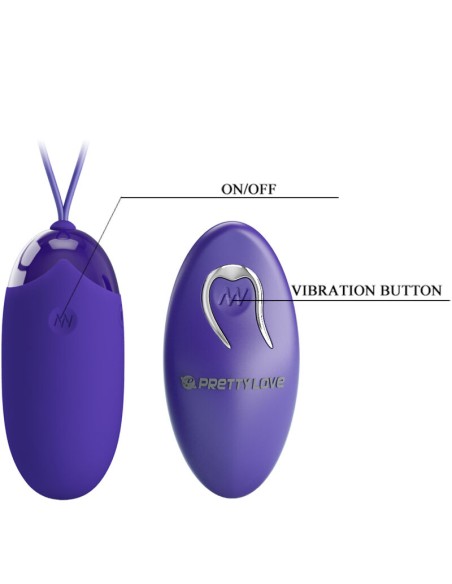 PRETTY LOVE - BERGER YOUTH HUEVO VIBRADOR CONTROL REMOTO VIOLETA 