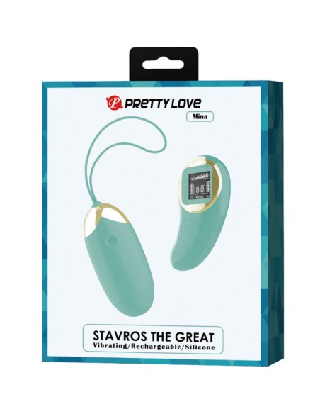 PRETTY LOVE - MINA HUEVO VIBRADOR CONTROL REMOTO VERDE 