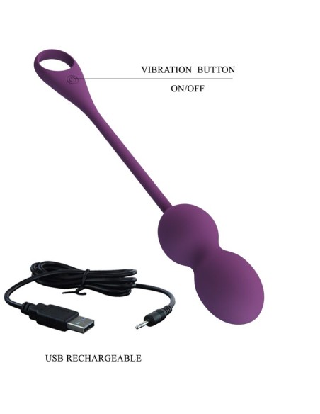 PRETTY LOVE - ELVIRA KEGEL BALLS APP CONTROL REMOTO MORADO 