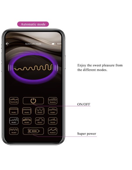 PRETTY LOVE - ELVIRA KEGEL BALLS APP CONTROL REMOTO MORADO 