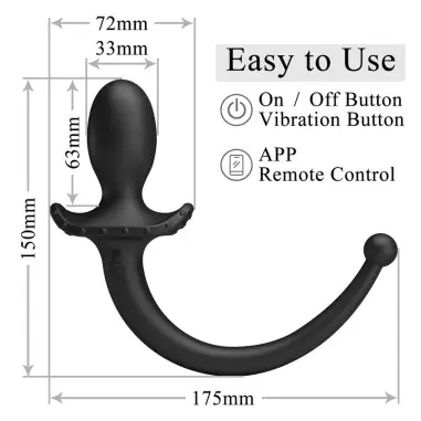 Anthony Vibrador Anal y Perineal APP Control Negro