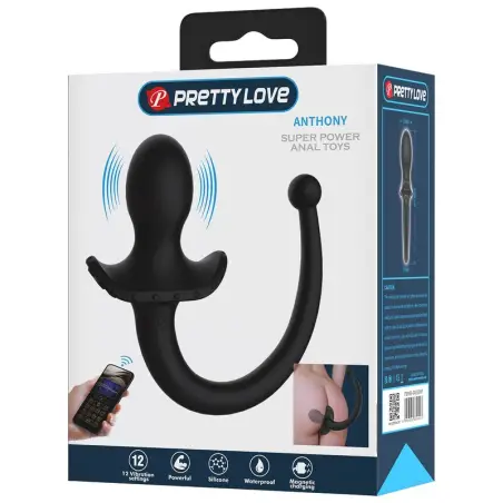 Anthony Vibrador Anal y Perineal APP Control Negro