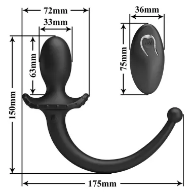 Vibrador Anal y Perineal con Control Remoto Inalámbrico