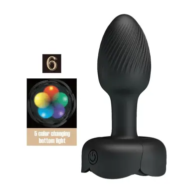 Plug Anal Vibrador 10 Modos Recargable Negro | Pretty Love