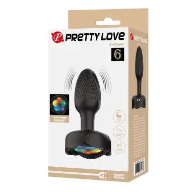Plug Anal Vibrador 10 Modos Recargable Negro | Pretty Love