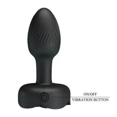 Plug Anal Vibrador 10 Modos Recargable Negro | Pretty Love