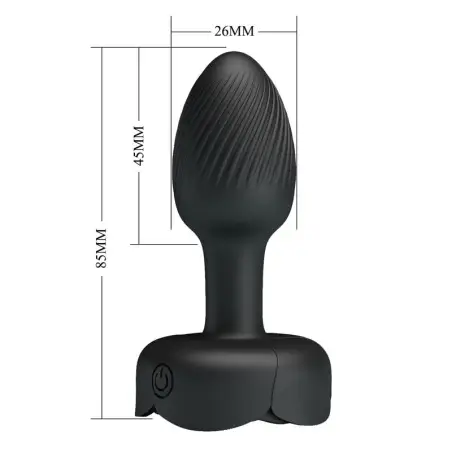 Plug Anal Vibrador 10 Modos Recargable Negro | Pretty Love