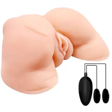Vagina y Ano con Malla Realista con Vibración | Crazy Bull