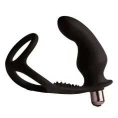 ROCKS- OFF - RO- ZEN RRO PLUG ANAL CON ANILLO VIBRADOR PARA EL PENE NEGRO