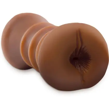 Masturbador Realístico Doble Entrada Vagina & Ano Marrón