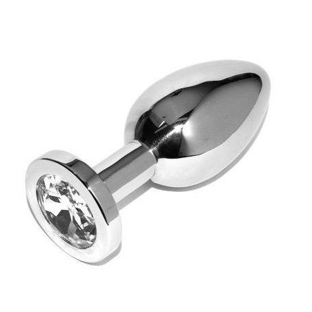 METAL HARD - ANAL PLUG DIAMOND TRANSPARENTE SMALL 5.71CM METAL HARD