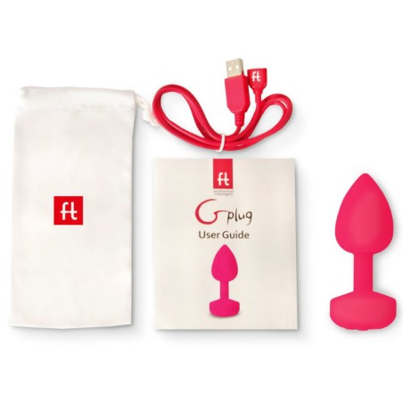 G-VIBE - FUNTOYS GPLUG ANAL VIBRADOR RECARGABLE PEQUEÑO ROSA NEON 3CM G-VIBE