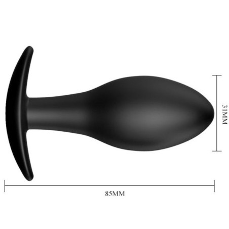 PRETTY LOVE - PLUG ANAL SILICONA ANCLA 8.5 CM NEGRO PRETTY LOVE BOTTOM