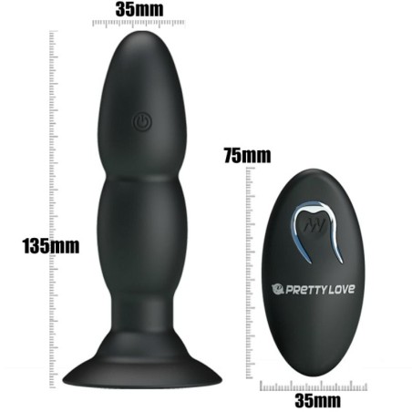 PRETTY LOVE - PLUG VIBRADOR Y ROTACIÓN POR CONTROL REMOTO PRETTY LOVE BOTTOM