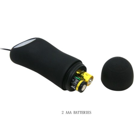 PRETTY LOVE - PLUG ANAL SILICONA 12 MODOS VIBRACIÓN NEGRO PRETTY LOVE