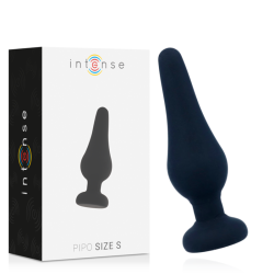 INTENSE - ANAL PLUG PIPO S SILICONE NEGRO 9.8 CM INTENSE ANAL TOYS