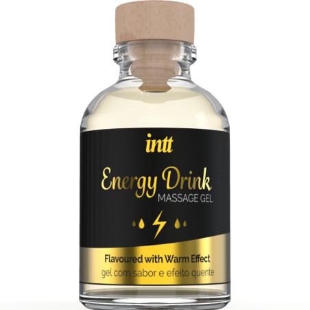 INTT MASSAGE & ORAL SEX - GEL DE MASAJE CON SABOR A BEBIDA ENERGETÍCA Y EFECTO CALOR INTT MASSAGE & ORAL SEX