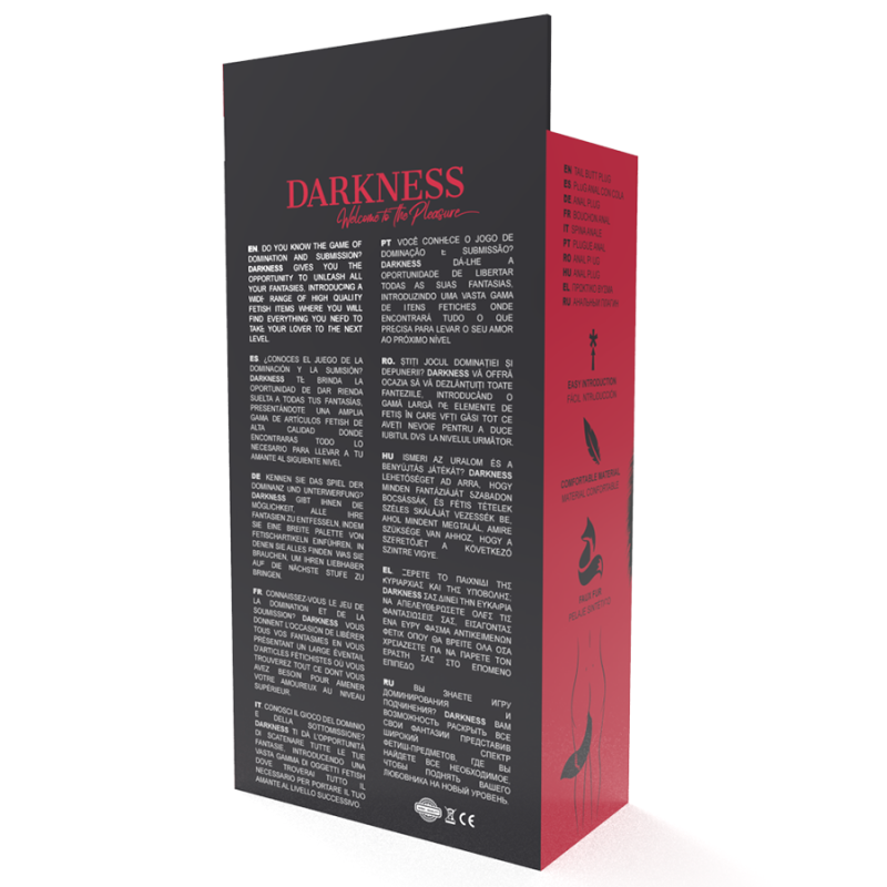 DARKNESS - PLUG ANAL SILVER 8 CM CON COLA NEGRO 