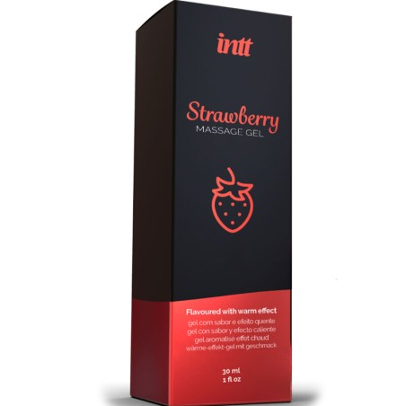 INTT MASSAGE & ORAL SEX - GEL DE MASAJE SABOR A FRESA EFECTO CALOR INTT MASSAGE & ORAL SEX
