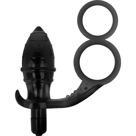 ADDICTED TOYS - PLUG ANAL CON ANILLA DOBLE NEGRO ADDICTED TOYS